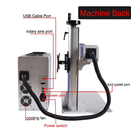 Ovsuqu Fiber Laser Engraver JPT MOPA100W E2 Fiber Marking Machine with 80mm Rotary Axis Metal Laser Engraving Machine 200x200mm+300x300mm for Metal (JPT MOPA 100W E2) Ovsuqu