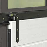 Suncast Modernist 10 Foot by 7 Foot Outdoor Plastic Storage Shed with Pad Lockable Sliding Barn Door for Outdoor Storage Items, Gray and Black Suncast