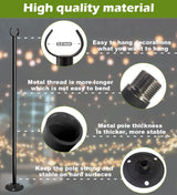 Eazielife Outdoor String Light Pole, 10 FT Heavy Duty Hanging Light Stand Pole for Outside Hard Soil Wood Backyard, Patio, Christmas, Wedding, Party (2 Packs) Eazielife
