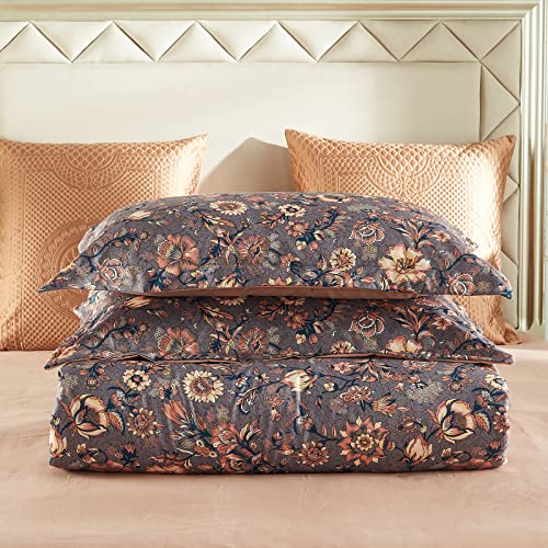 Cupocupa Duvet Cover Set;Duvet Cover Twin Bedding Set Fluffy Boho Duvet Cover Set Paisley Floral Bedding Collection Duvet Cover with Pillowcases Cupocupa