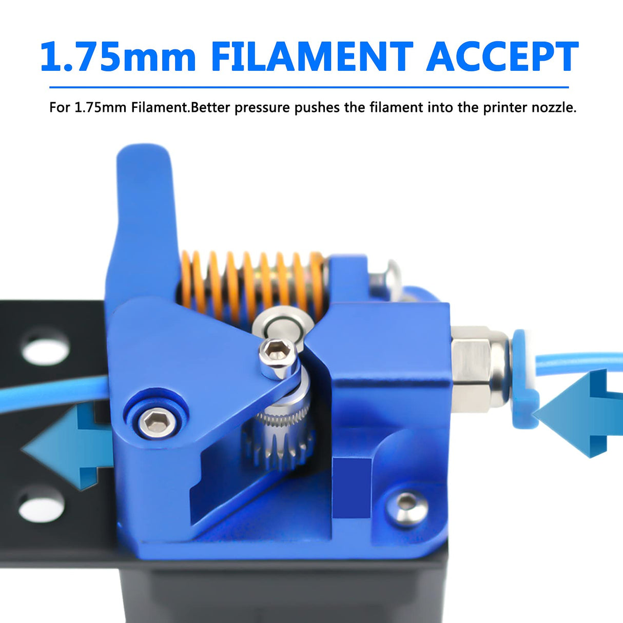 Haldis 3D Dual Gear Extruder, Upgraded Aluminum Alloy Block Bowden Extruder 1.75mm Filament for Creality Ender 3 Cr10 Cr-10 Pro Cr-10s Tornado Xirbbo