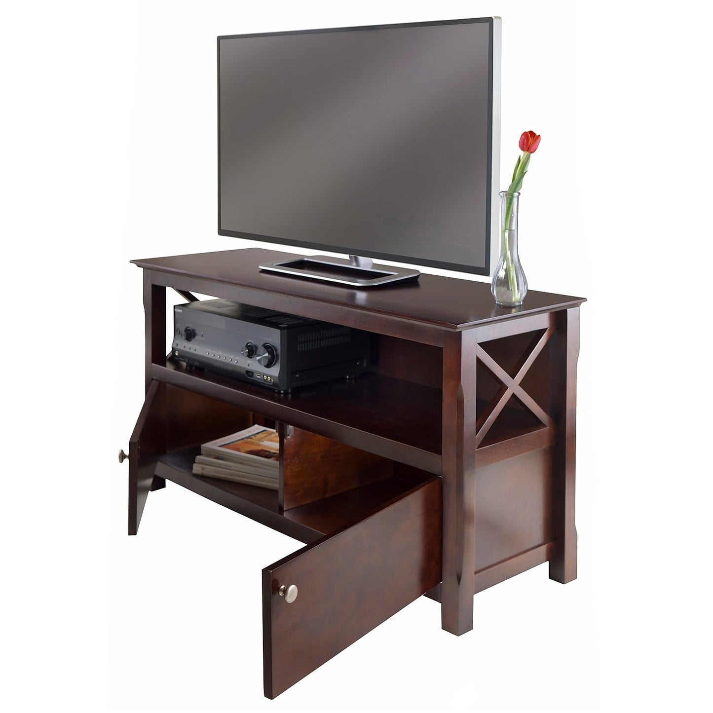 Winsome Xola 40643 Cappuccino TV Stand (40643) - WoodArtSupply