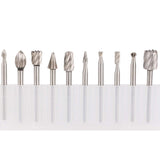 SPTA 10Pc HSS Router Carbide Engraving Bits & 10Pcs Router Bit 1/8"(3mm) Shank for Rotary Tools for DIY Woodworking, Carving, Engraving, Drilling SPTA