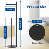 Toilet Paper Holder Stand, Bathroom Toilet Paper Roll Holder Stand with Reserve, Standing Toilet Paper Holder with Storage Batoliet