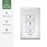 Hunter - Presto Indoor Low Profile Ceiling Fan, Wall Control, 52-inch, Matte Black, Casual-style, 3-speed WhisperWind Motor, 52407, for living rooms, bedrooms, home offices, kitchens Hunter