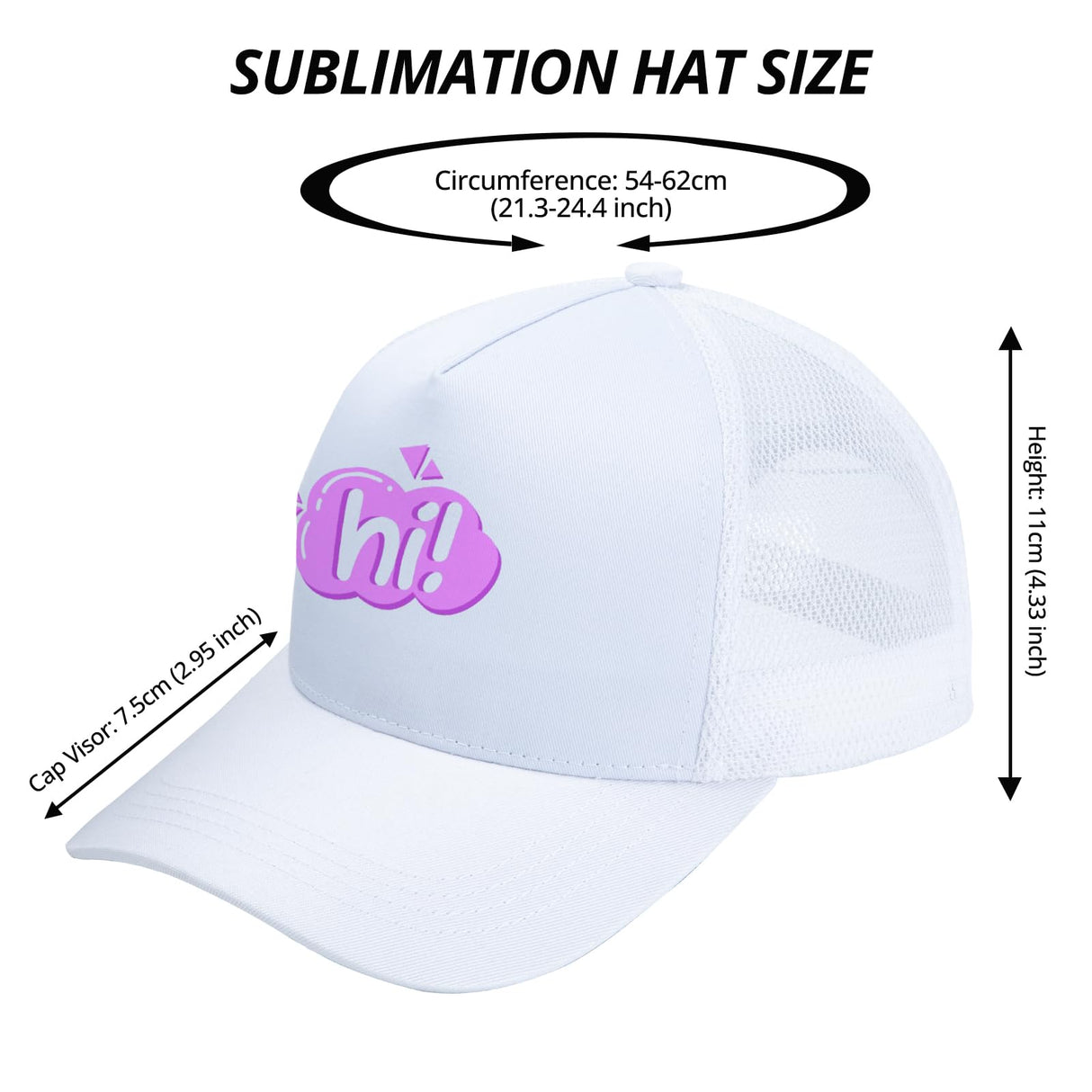 HTVRONT Sublimation Blank Trucker Hats 10PCS - Polyester Sublimation Hats Women and Men for HTV Vinly, Sublimation, Embroidery, 3D Embroidery - Funny Trucker Hats Breathable Mesh for Parties, Travel HTVRONT