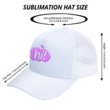 HTVRONT Sublimation Blank Trucker Hats 10PCS - Polyester Sublimation Hats Women and Men for HTV Vinly, Sublimation, Embroidery, 3D Embroidery - Funny Trucker Hats Breathable Mesh for Parties, Travel HTVRONT