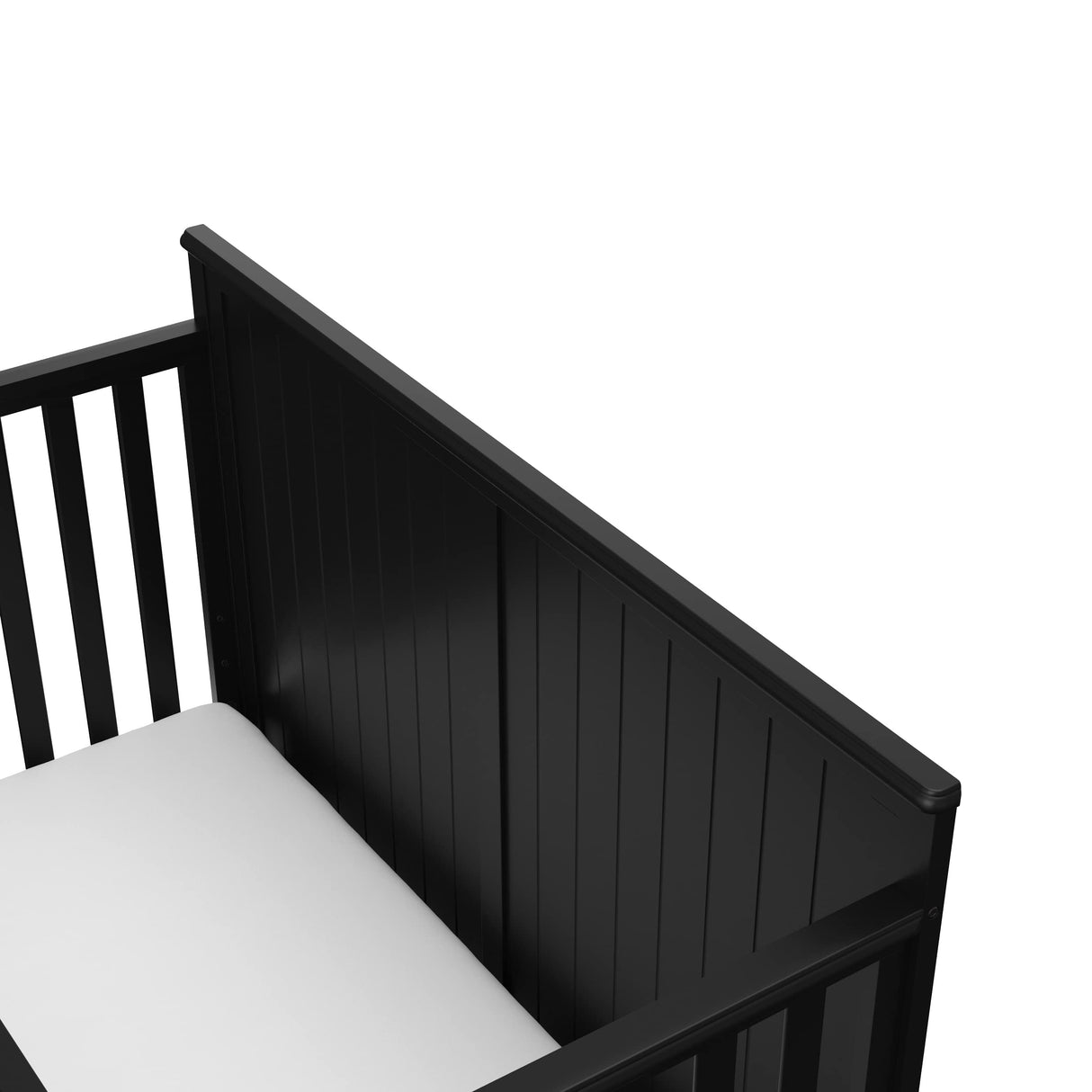 Graco Hadley 5-in-1 Convertible Crib with Drawer (Black) – Combo, Includes Full-Size Nursery Storage, Converts from Baby Crib to Toddler Bed, Daybed Graco