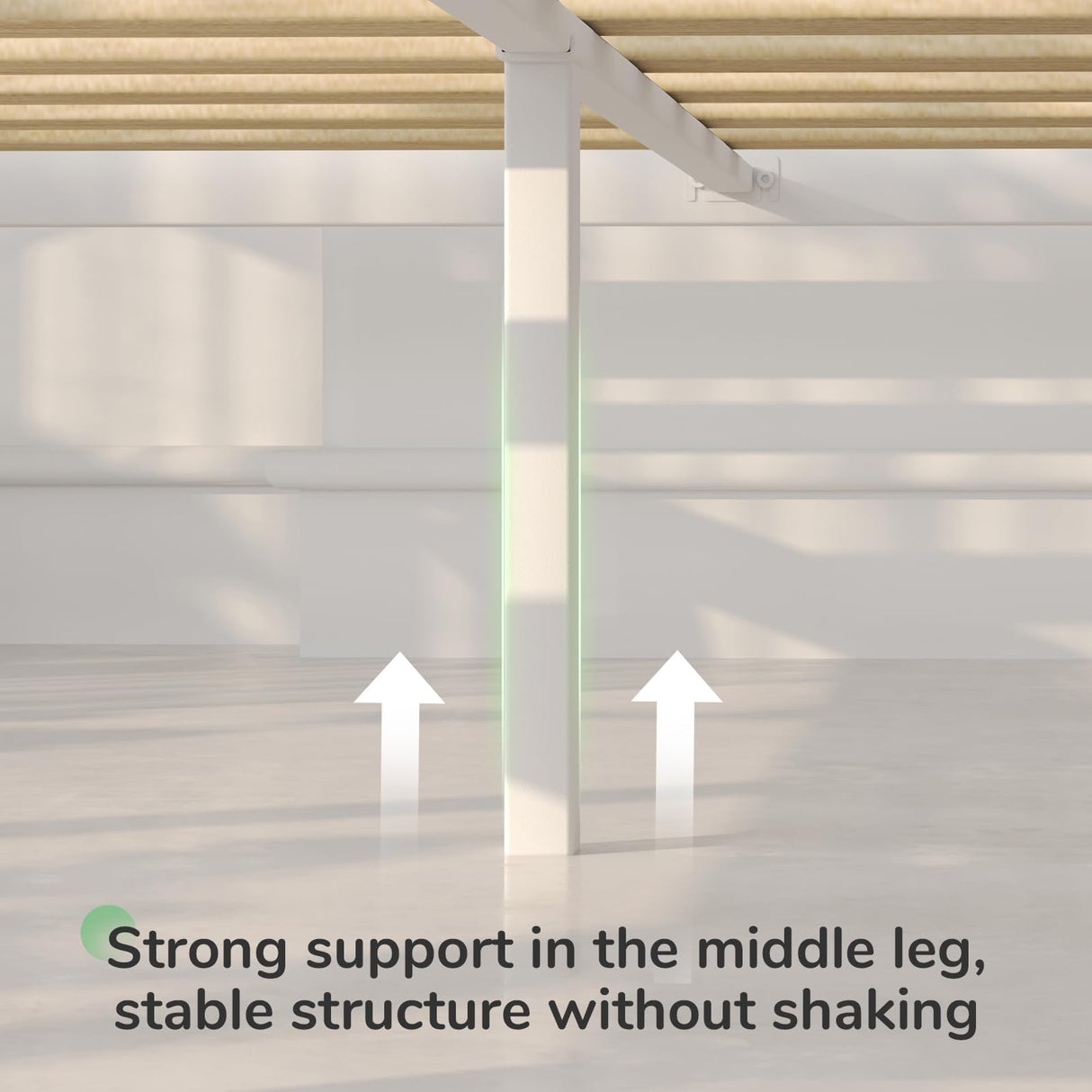 Novilla Full Size Bed Frame Without Headboard, Metal Platform Bed Frame, No Box Spring Needed, Heavy Duty, Wood Slat Support, Easy Assembly, White Novilla