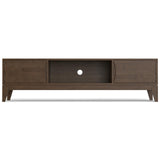 SIMPLIHOME Harper Solid Hardwood Wide Mid Century Modern Media Stand for TVs up to 80 inches for The Living Room and Entertainment Center, 72 inch, Walnut Brown SIMPLIHOME
