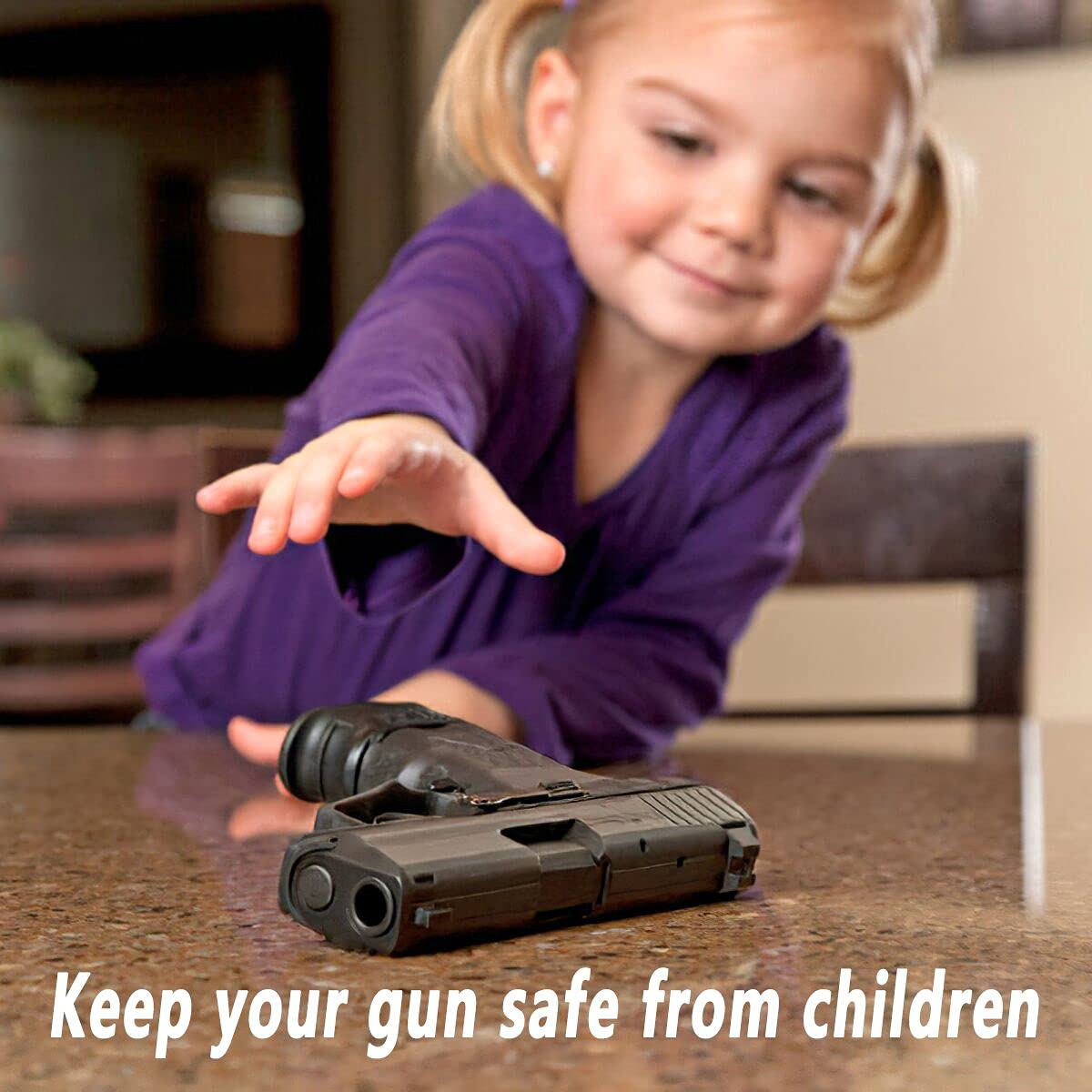 Adoreal Gun Safe for Handgun, Sensitive Quick-Access Fingerprint Biometric Gun Safe for Pistols, Visible LCD Monitor Gun Locks Box for 2 Guns, Anti-theft Design Sturdy Heavy Steel Construction Adoreal