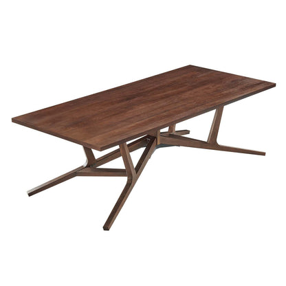 Modway Victor 95" Dining Room Modern Conference Table-Acacia Wood-Seats 10, Walnut - WoodArtSupply