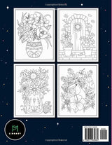 50 Flowers Coloring Book for Adults: A Floral Collection for Stress Relief, Relaxation, and Mindful Creativity WoodArtSupply