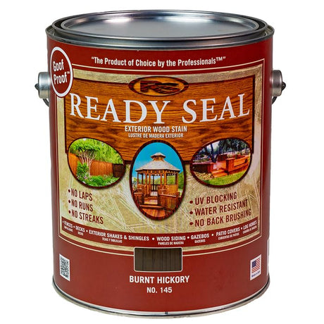 4-Pack of 1 gal Ready Seal 145 Burnt Hickory Ready Seal Exterior Stain & Sealer for Wood Ready Seal