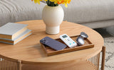 ALELION 11.7" Bathroom Vanity Tray for Counter - Acacia Wood Decorative Tray for Toilet Tank Makeup Perfume Jewelry Catchall Coffee Table - Wooden Kitchen Countertop Organizer for Soap Dispenser ALELION