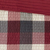 Madison Park Reversible Quilt Cabin Lifestyle Plaid Design - All Season, Breathable Coverlet Bedspread Bedding Set, Matching Shams, Full/Queen(90"x90"), Red 6 Piece Madison Park