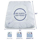 Marine Moon King Mattress Topper, Cooling Pillow Top, Hotel Quality Down Alternative Pillow Topper Cover, Plush Thick Bed Toppers for Back Pain with Deep Pocket Marine Moon