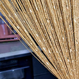 ave split Decorative Door String Curtain Wall Panel Fringe Window Room Divider Blind Divider Tassel Screen Home 100x200centimeter (Champagne18) ave split