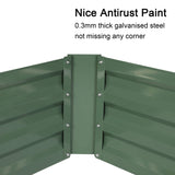 LUCKYERMORE Galvanized Raised Garden Bed Planter Box 4' x 3' x 1', Anti-Rust Coated Metal Garden Bed for Vegetables, Herbs, and Flowers - Outdoor Raised Planter Box, Green LUCKYERMORE