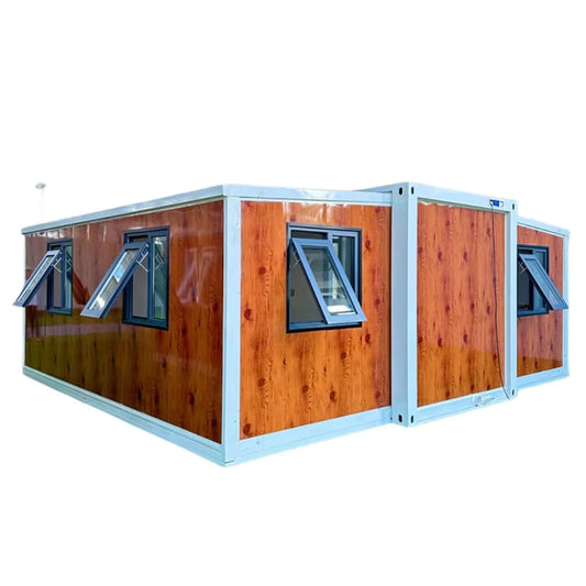 20ft 30ft 40ft Double Wing Expansion House Mobile Home Tiny Houses Expandable Prefab Houses Easy Assemble Bedroom Bath Living & Kitchen Ready to Living - WoodArtSupply