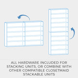 ClosetMaid 1565 Stackable 5-Shelf Organizer, White ClosetMaid