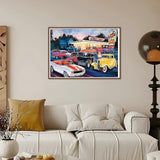 Kulvci Car Diamond Painting Kits for Adults, Diamond Art Kits for Beginners, 5D DIY Full Drill Gem Craft for Home Decor Gift 16x12inch Kulvci