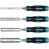 Chisel Set, Wood Chisel Set, Wood Chisel Tool Set for Woodworking, Wood Chisels, Chrome Vanadium Steel Chisel with Storage Pouch, 1/4"(6mm), 1/2"(13mm), 3/4"(19mm), 1"(25mm) LIBRATON