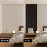 ARMURO 3D Wall Panels for Wall Decor, Fluted Wall Panels, Natural Smoked Wood Veneer Acoustic Wall Panels 2 Pack - 12.6" W x 94.5" L ARMURO