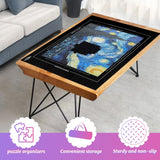 Callkroon Puzzle roll up mat Set of 4 for 500-1500 Piece Puzzles, a Great Gift for Puzzle Lovers, Soft Felt Weave, Easy to Carry When Traveling CallKroon