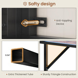 UPOSOJA Loft Bed Twin Size with L Shape Desk,4 Drawers,3-Tier Storage Shelves Metal Loft Bed Frame with Power Outlet and LED Lighted,No Box Spring Needed,Space-Saving,Noise Free,Black UPOSOJA