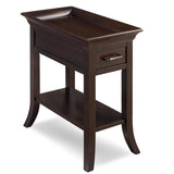 Leick Home Traditional Cherry Tray Edge Chairside Table Leick Home
