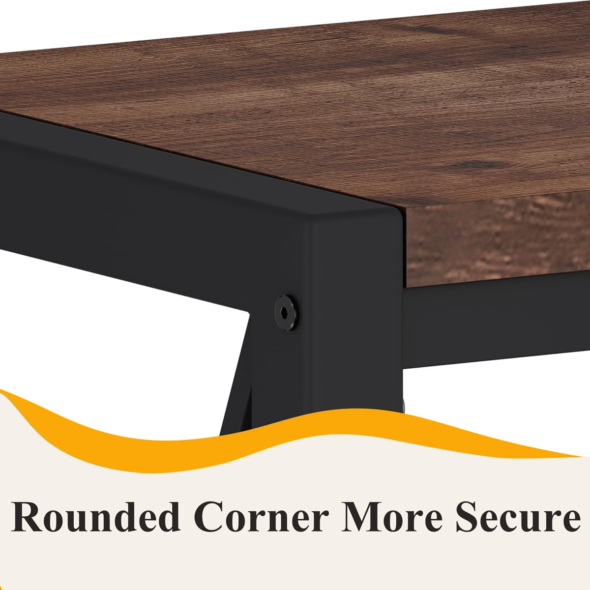 Rustic Oak BON AUGURE 55" Counter Height Bar Table - Tall Pub Console for Dining and Living Spaces BON AUGURE