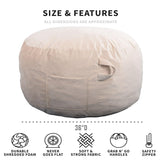 breadsac Bean Bag Chairs, Memory Foam Stuffing Bean Bag Chair for Adults/Teens/Kids, Velvet Lazy Sofa Furniture with Removable High-Rebound Memory Foam for Living Room Bedroom College Dorm breadsac