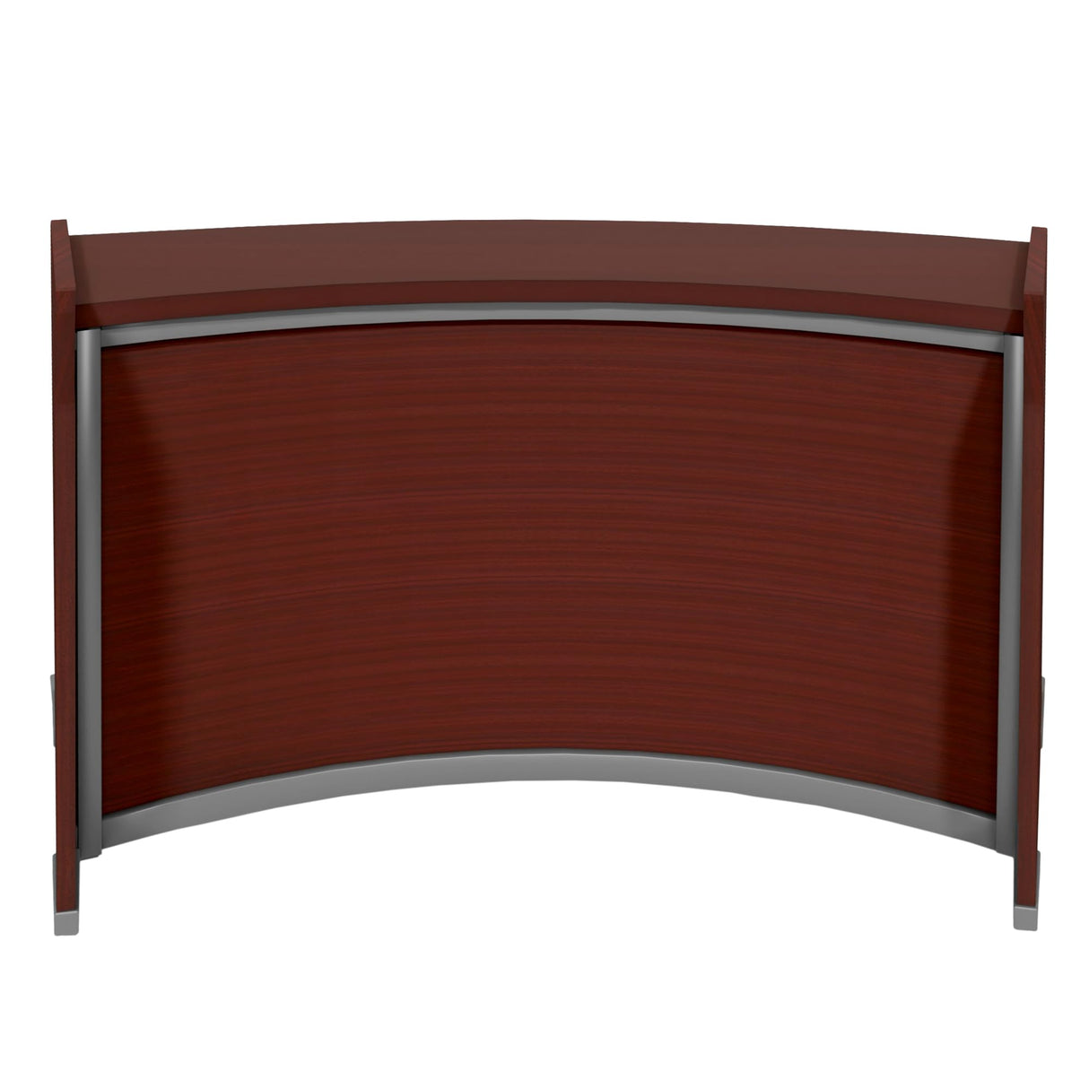 Romig Marque Curved ADA Compliant Reception Station Standalone or Add-On- Mahogany Romig