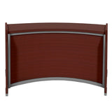 Romig Marque Curved ADA Compliant Reception Station Standalone or Add-On- Mahogany Romig