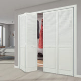 Closet Door, Bi-Fold, Traditional Louver-Panel Solid Core Unfinished 80 in. x 36 in. Kimberly Bay