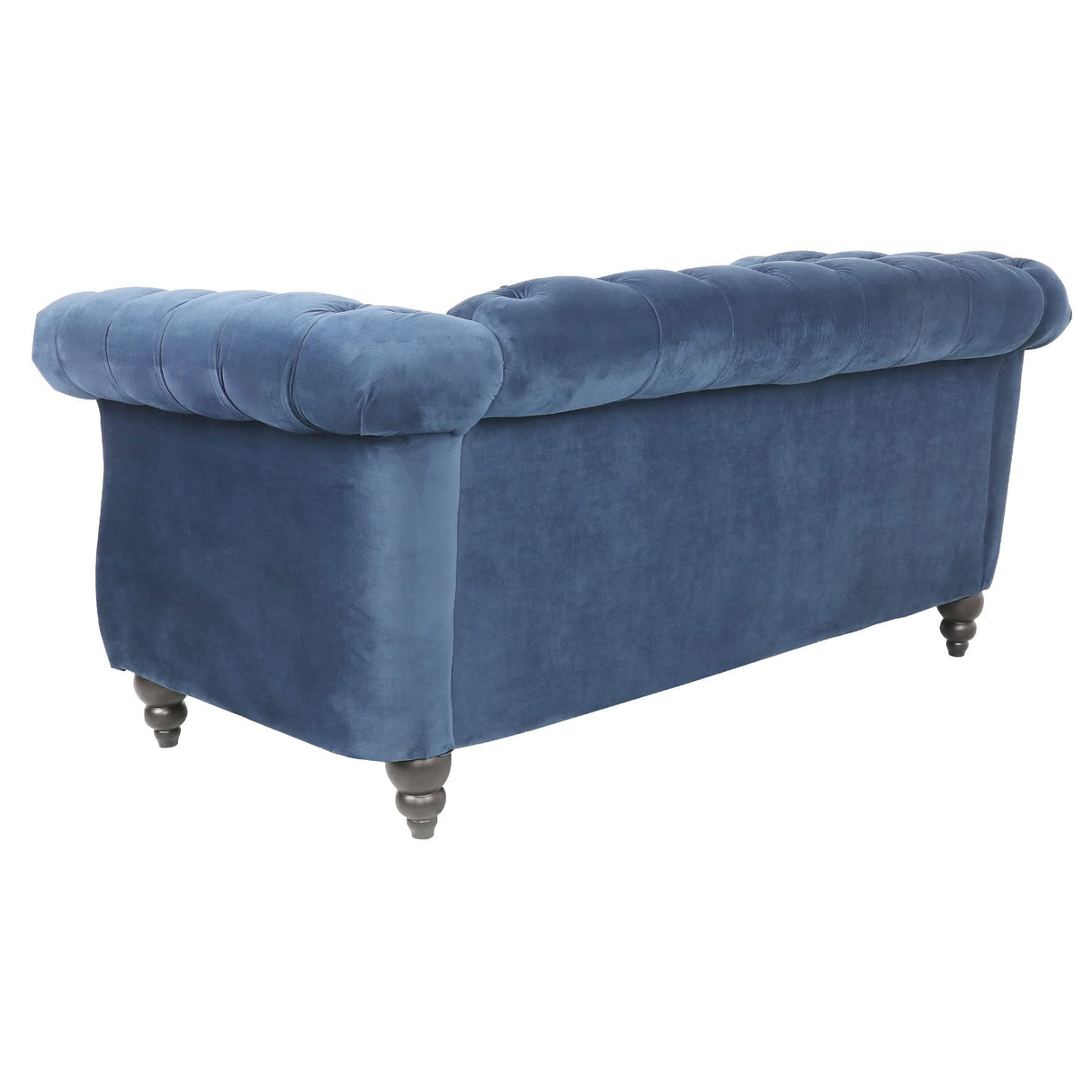 LEVNARY Velvet Sofa, Chesterfield Tufted Upholstered 2 Seater Couch, Modern Loveseat Couch Classic Furniture for Living Room Bedroom (Blue) LEVNARY