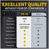 FNIRSI HS-02A 100W Portable Soldering Iron Kit, 212-842℉, Pre-set 3 Groups Temperature, 6 F245 Soldering Tips, Smart Digital Soldering Iron Pen Tool for Electronics Precision Repair FNIRSI