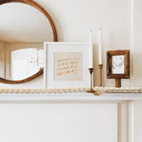 AceList 72in Large Wood Bead Garland Decorative Beads with Tassels, Long Wooden Beads Garland, Coffee Table Decor, Perfect Boho Farmhouse Bookshelf Mantel Tray Centerpiece Ornament (1.5" Diameter) AceList