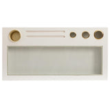 ALIMORDEN Floating Shelf with Drawer,Floating Drawer for Bathroom, White Wall Mounted Desk,Pull Out Drawer, 31 inch Surface, Floating Wall Desk, Hanging Desk, White ALIMORDEN