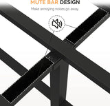 Full Size Metal Platform Bed Frame Natural Rattan Headboard, Bohemian Mattress Foundation with Strong Slats Support, No Box Spring Needed/Under Bed Storage/Non-Slip Without Noise/Easy Assembly SunnyFurn