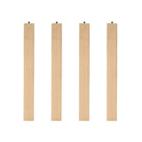 Waddell Parsons Square Table Leg (4 Count, 15" H) | Quick Mount Ash Wood Coffee Table Legs with 5/16" #18 Hanger Bolt | Replacement Decorative Unfinished Furniture Legs for DIY Home Improvement Waddell