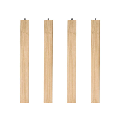 Waddell Parsons Square Table Leg (4 Count, 15" H) | Quick Mount Ash Wood Coffee Table Legs with 5/16" #18 Hanger Bolt | Replacement Decorative Unfinished Furniture Legs for DIY Home Improvement Waddell