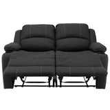 Camper Comfort 58" Wall Hugger Reclining RV Theater Seats | Double Recliner RV Sofa | RV Couch | Wall Hugger Recliner | RV Theater Seating | RV Furniture (Manual, Black w/White Stiching) Camper Comfort