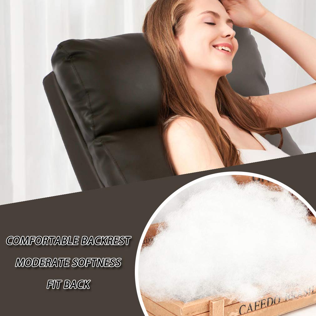 BestMassage | Recliner Chair | with 2 Point Massage Function | Pu Brown | with Lumbar Support, Adjustable Push Back, Footrest & Padded Seat | Easy Assembly | for Living Room, Home Theatre BestMassage