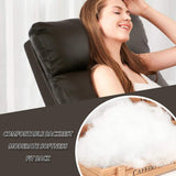 BestMassage | Recliner Chair | with 2 Point Massage Function | Pu Brown | with Lumbar Support, Adjustable Push Back, Footrest & Padded Seat | Easy Assembly | for Living Room, Home Theatre BestMassage