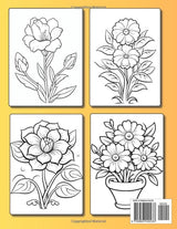 Large Print Easy Flower coloring book: Beautiful Relaxing Simple and Bold Flowers to Color for Seniors, Adults, and Beginners Independently Published