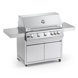 Stainless Steel Grill Cart for Hygrill 5-Burner Built-in Gas Grill, Outdoor Kitchen Island with Foldable Side Shelves and Storage Cabinet Stanbroil