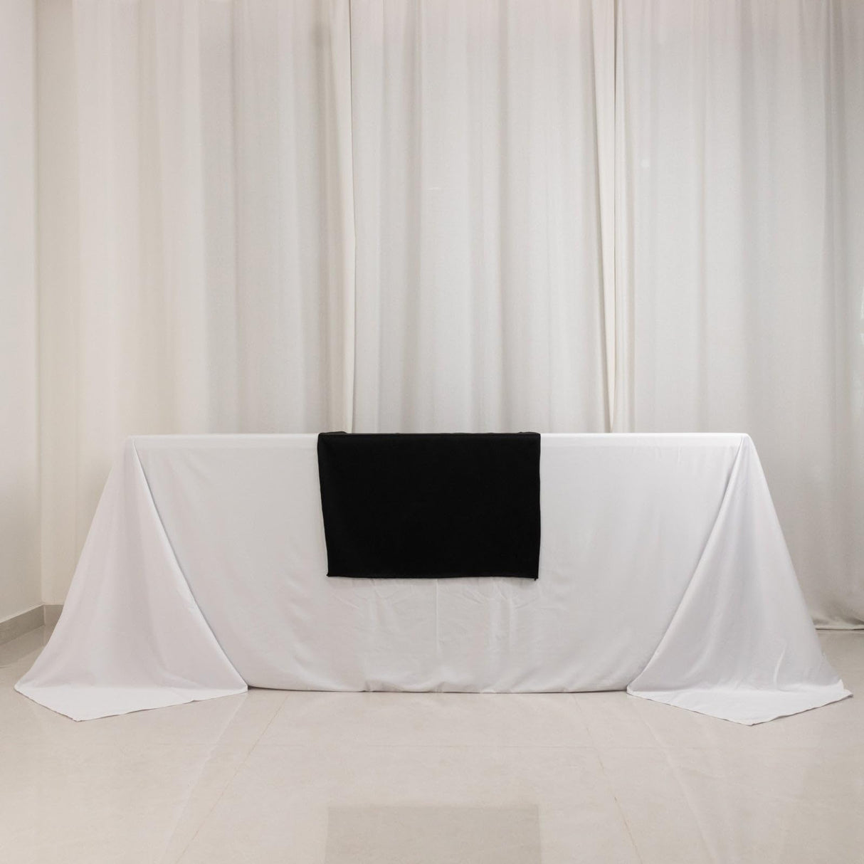 Efavormart Black Wide Premium Polyester Table Runner, Printable Sublimation Blank Banner - 24"x72" Efavormart.com