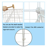 MUYG 2 Tier Metal Cat Cage Indoor Detachable Cats Cages DIY Pet Playpen Portable Removable Kitten Collapsible Playpen for Small and Medium Cats Kittens Kitty (White 29.52 x 15.35 x 28.74 in) MUYG